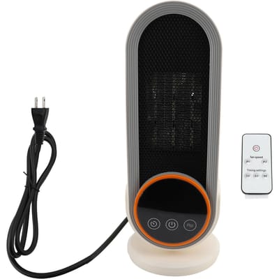 Ruimteverwarmer 1200W Keramische PTC Snelle Verwarming Verstelbare Draagbare Bureau Elektrische Verwarmer met Timer