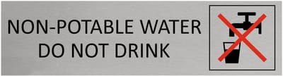 CombiCraft aluminium deurbordje Non-potable water 165x45mm met tape
