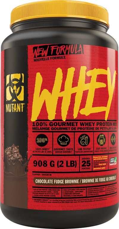 Mutant Mutant Whey (2lbs) Chocolate Fudge Brownie - Eiwitten - Wei-eiwit Mix