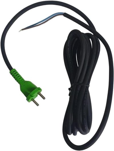 Stroomkabel - Elektrische kabel - Gereedschap aansluiten - Mannelijke connectoren - 22 cm - Zwart