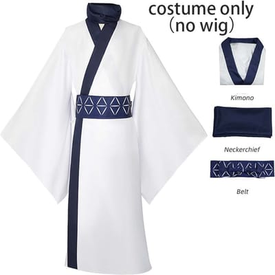 Ryomen Sukuna Cosplay Kostuum Volwassen Outfits Japan Sukuna Kimono Hanfu voor Halloween Carnaval Anime Comin Kleding JK Rol M white