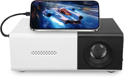 Draagbare Projector - Mini Beamer - Film Avond - Automatische Keystone - 120 Inch Projectie - Zwart