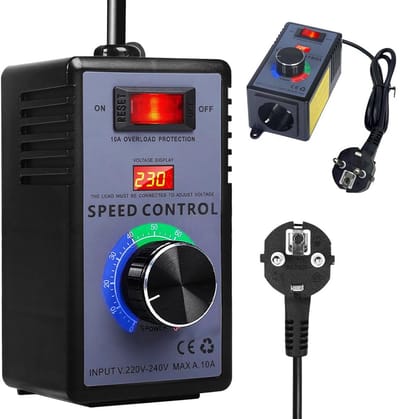 Snelheidsregelaar - 230 V - spanningsregelaar - AC 220 V - 10 A - piekvermogen 4000 W - frequentieomvormer - temperatuur motor - snelheidsregelaar voor haakse slijpers - brillen - handboormachines - cirkelzaag