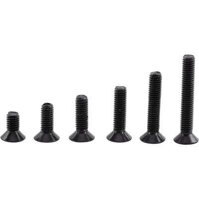 250 stuks M3 Zwart Gelegeerd Staal Zeskant Schroeven Bout met Zeskant Moeren Assortiment(Platte kop)