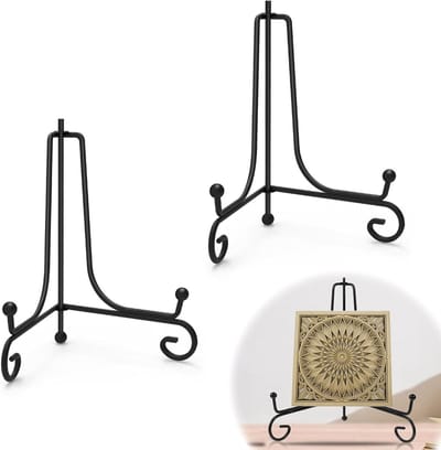 Stalen Plateaus voor Grote Borden, Fotolijsten en Boeken - Verstelbare Easel Stand van 20 cm Hoog voor Kunst en Decoratie