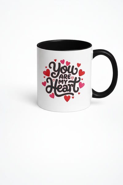 Mok 'You Are My Heart' met Hartjes - Romantisch Liefdescadeau