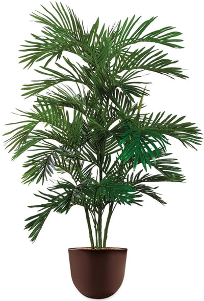 HTT - Kunstplant Areca palm in Eggy bruin H140 cm