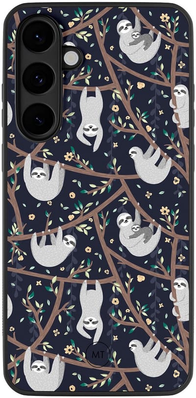 Hoesje geschikt voor Samsung Galaxy S25 FE - Luiaard print - TPU Hard Case Backcover - Multi - Mooie Telefoonhoesjes