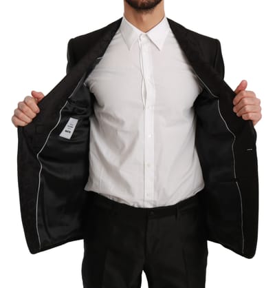 Dolce & Gabbana Zwart Slim Fit 2-delige MARTINI Zijden Pak