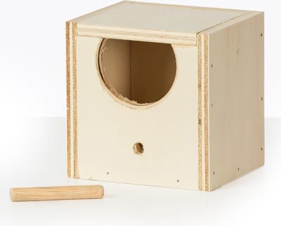 Houten broedblok voor rijstvogel – Veilig & duurzaam - Vogelhuisje - Nestkastje - Vogel Huis - Broedblok Rijstvogel - Broedblokken voor tropen - Nesten - Nestkasten / vogelhuisjes - Rijstvogel (Padda oryzivora)