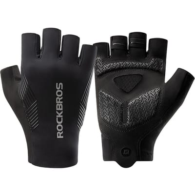 Rockbros cycling gloves spring/summer/autumn short fingers size: L - black