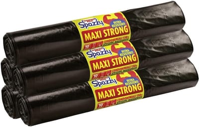 Extra Sterke Vuilniszakken Maxi 150L Zwart - Set van 50