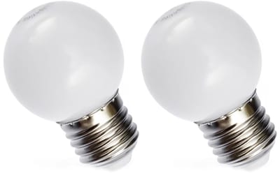 Spectrum LED Kogellamp E27 1W - 230V - 55 Lumen - 6000K Koud wit - Helder daglicht - Energiezuinig - 2 stuks