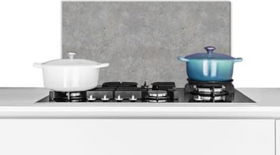 Spatscherm keuken 60x30 cm - Kookplaat achterwand Beton - Patronen - Industrieel - Muurbeschermer - Spatwand fornuis - Hoogwaardig aluminium