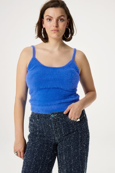 Fabienne Chapot Kate Top Bright Blue Maat: XS | Mouwloze Tops Outlet | Dames | Blauw