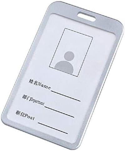 Kaarthouder Kantoor - ID Houder - Veilig Identificeren - Duurzaam Aluminium - 10.9 x 7.1 cm - Zilver