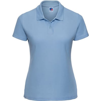 Russell Dames/Dames Klassiek Effen Poloshirt van Polycotton (Hemelsblauw)