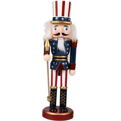 25CM Sprookjesfiguur Figurine Houten Ambacht Ornamenten Tafel Desktop Collectible Decor Kerst A black