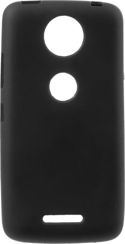 Shop4 - Motorola Moto C Plus Hoesje - Zachte Back Case Mat Zwart
