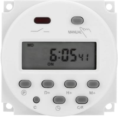 Allecto - Tijdschakelaar - Digitale Schakelaar - Programmeerbare Tijdcontrole - Wit - 16A - Voor Thuisgebruik - Compact Model