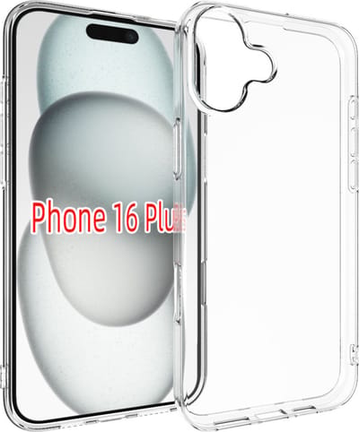 MobyDefend Hoesje - Geschikt voor iPhone 16 Plus - Transparante TPU Backcover - Volledig Doorzichtig