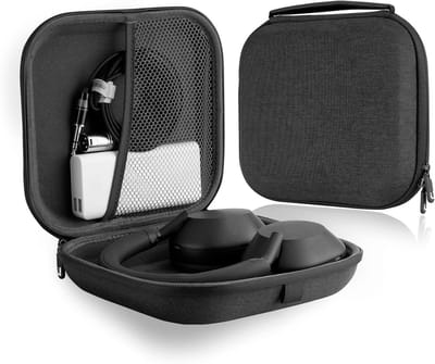 Draagtas voor Hoofdtelefoons, Beschermende Hard Shell Reisopbergcase voor Sony WH1000XM5, WH-ULT900N, WH-CH710N, WH1000XM3, WH1000XM4 met Oplaadkabel en Extra Opbergruimte (Donkergrijs)