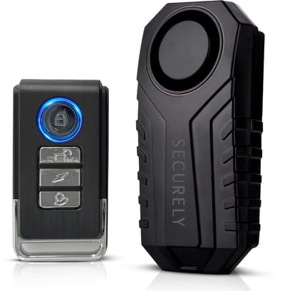 Securely Fietsalarm met Afstandsbediening – 113 dB – IP65 Waterdicht – Bewegingsalarm – 7 Gevoeligheidsstanden – 3 Geluidsstanden – Anti-Diefstal Beveiliging voor Fiets, Fatbike, E-bike, Scooter, Step, Motor en Camper
