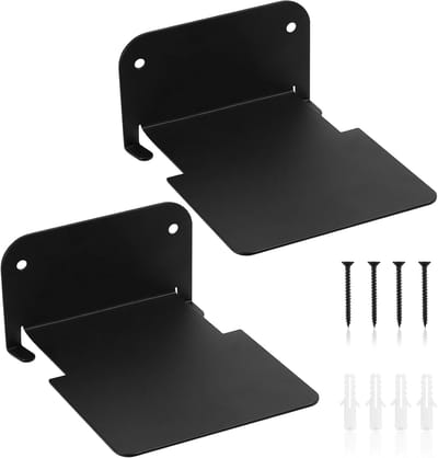 Famanu – Mini wandplank - set van 2 - zwart - zwevende planken voor decoratie of kleine accessoires