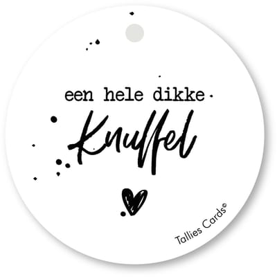 Tallies Cards - kadokaartjes  - bloemenkaartjes - Hele dikke knuffel - Black&White - set van 5 kaarten - beterschap - ziekte - 100% Duurzaam