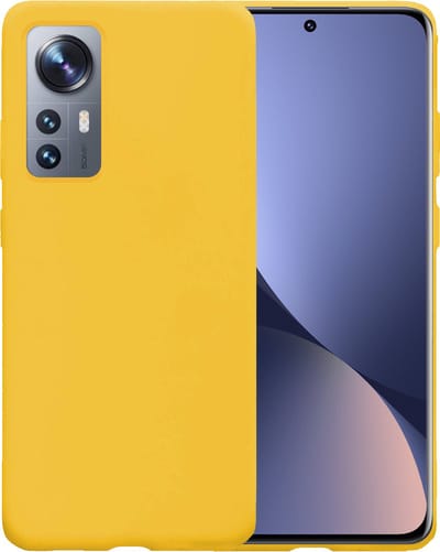 Hoesje - Geschikt voor Xiaomi 12 - Sterk & Shockproof - Siliconen Case - Hoes Cover - Telefoonhoes - Geel
