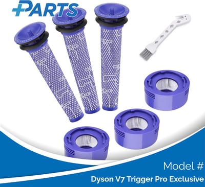 Dyson V7 Trigger Pro Exclusive Filters (7 Stuks, Plus.Parts® alternatief voor 965661-01 / 967478-01)