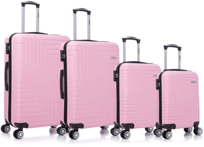 Tralex Luminara Kofferset 4-delig – Hardcase – TSA cijferslot – Lichtgewicht – LichtRoze