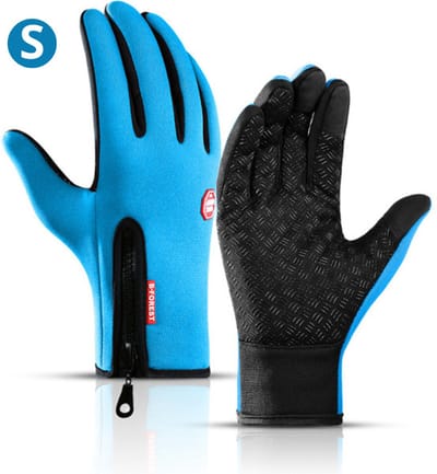 Bovista Handschoenen - Touchscreen Handschoenen - Fietshandschoenen - Winter - Heren - Wielrenhandschoenen - Lichtblauw - Maat S