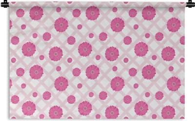 Wandkleed - Wanddoek - Bloemen - Patronen - Pastel - 180x120 cm - Wandtapijt