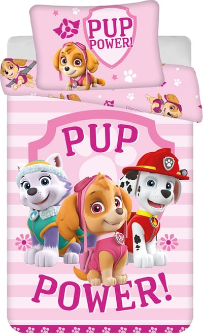 Paw Patrol dekbedovertrek Pup Power 140 x 200 cm - 70 x 90 cm (polyester)