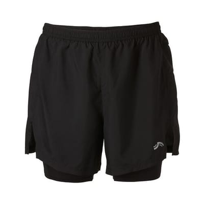 CRIVIT Heren 2-in-1 sportbroekje (zwart, S)