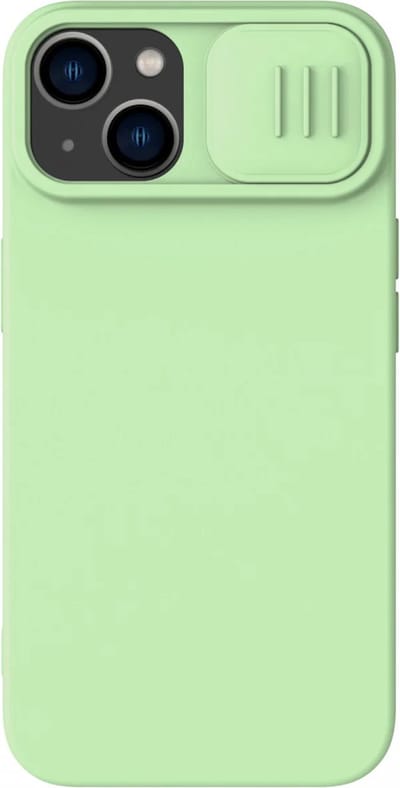 Geschikt voor Nillkin Apple iPhone 15 CamShield Hoesje Siliconen Camera Slider - Groen