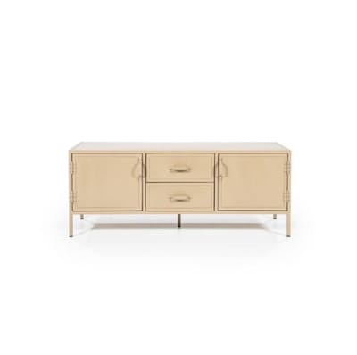 TV meubel Industrieel 2drsladen 140x47cm - zand | Eleonora