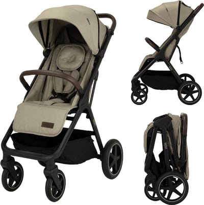 Novi Baby Xavi XL Premium - Solid Zand - Buggy - Geschikt van 0 - 22 kg - Hoge duwstang