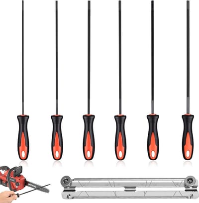 6-delige vijlenset voor kettingzagen - Slijpen, rondvijlen en gereedschap voor klussers en vakmensen - 3.2 tot 5.5 mm accessoires voor optimale prestaties