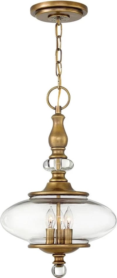 Hinkley LED Hanglamp Wexley | 3X E14 Max 60W | Dimbaar | Heritage Brass