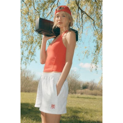 Dames Dsgn Studio Sweat Short Met Trekkoord In De Taille | Ash Grey | Maat: XS
