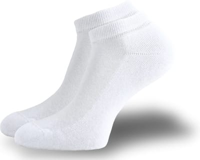 SQOTTON® Badstof Sneakersokken - Naadloos - Wit - Maat 35-38