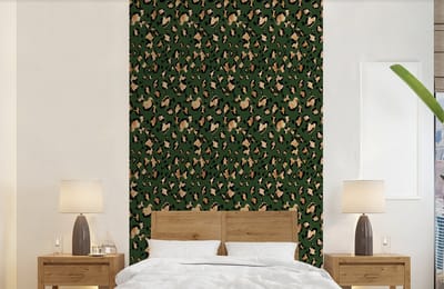 Behang - Fotobehang Panter - Goud - Patronen - Luxe - Breedte 150 cm x hoogte 240 cm