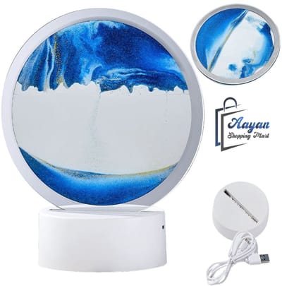 3D Moving Sand Lamp USB – LED RGB – Decoratieve Tafellamp – Beelden – bureaulamp – tafellamp – cadeau – zandloper – zandkunst – 76096 - 80352