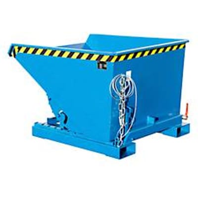 Bauer EXPO® E-600, spanenopvangbak type E, met zeefplaat, olie- en waterdicht, geschikt voor vorkheftrucks, B 1070 x H 1260 x H 835 mm, lichtblauw RAL 5012