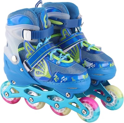 Verstelbare Rolschaatsen - Kinder rolschaatsen - Buiten spelen - Verstelbare maat - Maat M - Blauw