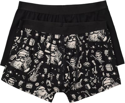 JP 1880 - Heren - Heupbroekjes FLEXNAMIC® OEKO-TEX set van 2 onderbroek X-Mas - Zwart - Maat XXL