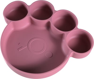 Sproudsy Kinderbord Teddy Bear – Zuignap – Kinderservies – Baby - Rosy Raspberry