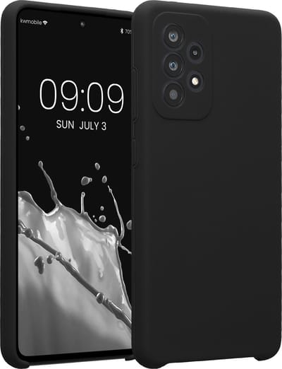 kwmobile telefoonhoesje geschikt voor Samsung Galaxy A52 / A52 5G / A52s 5G - TPU backcover met siliconen coating - Smartphone case in zwart